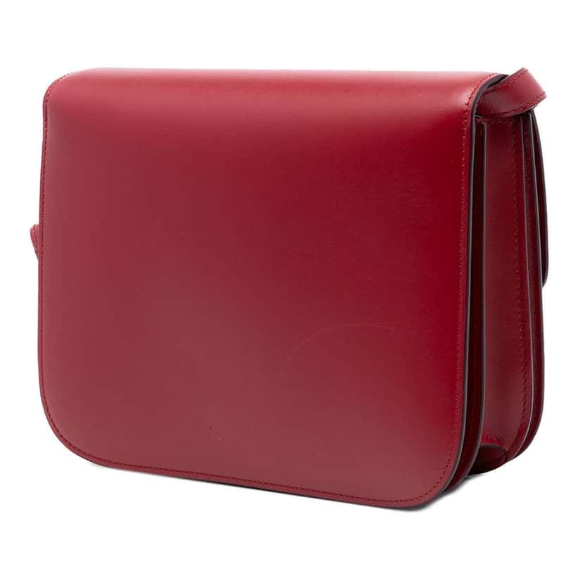 Celine Medium Calfskin Classic Box Red Leather Good condition - Back View