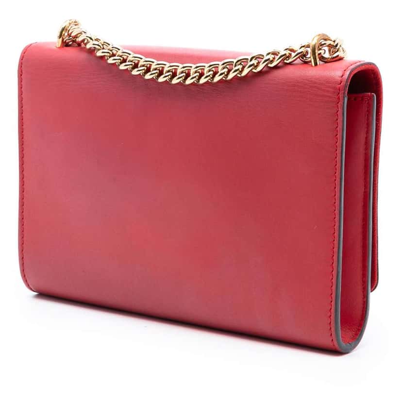 Louis Vuitton Leather Louise Chain MM Red Leather Very good condition - Back View