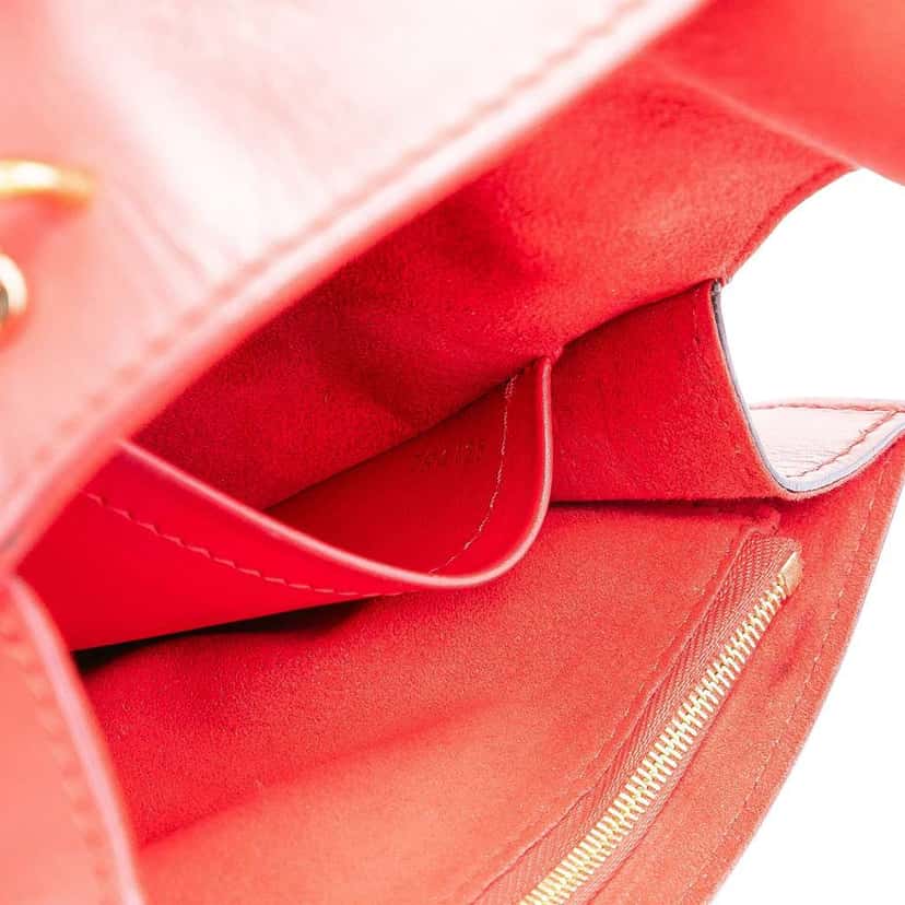 Louis Vuitton Leather Louise Chain MM Red Leather Very good condition - Box View