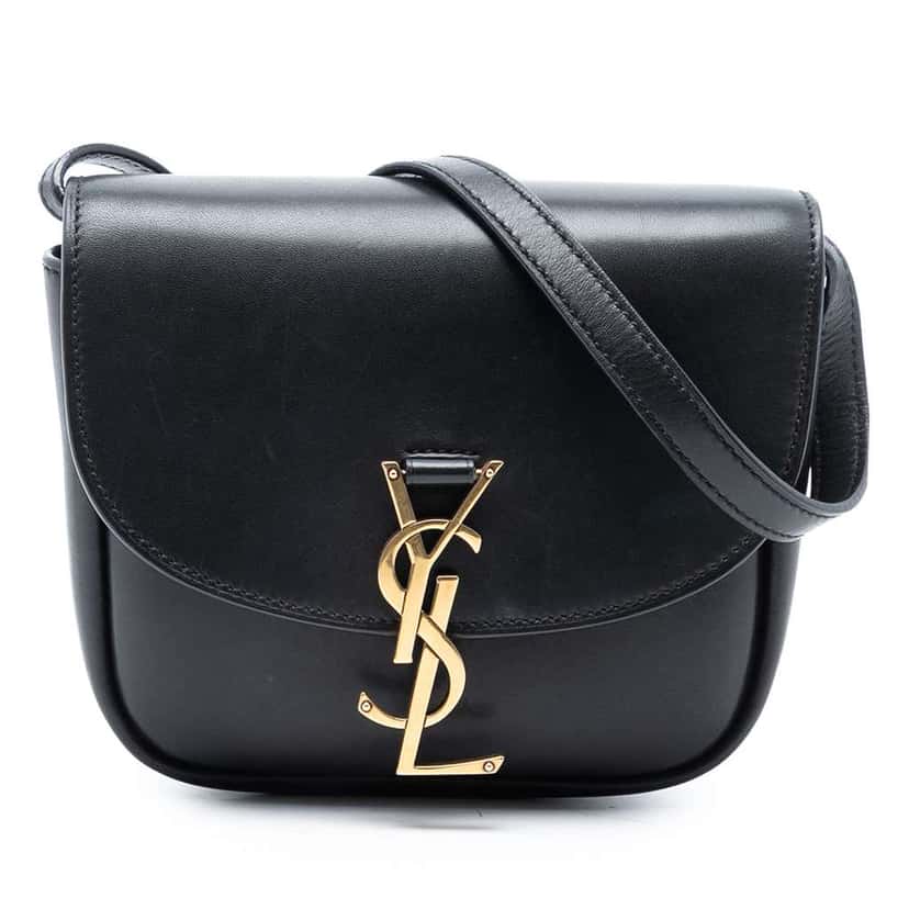 Saint Laurent Small Leather Monogram Kaia Crossbody Black Leather Good condition - Front View