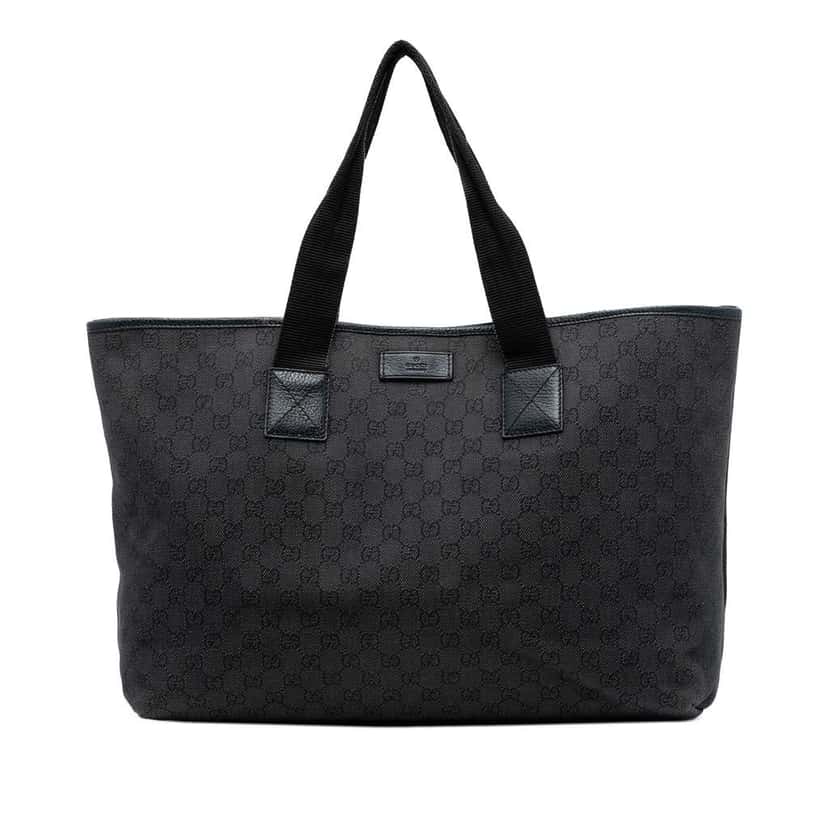 Gucci GG Denim Tote Grey Denim Good condition - Front View