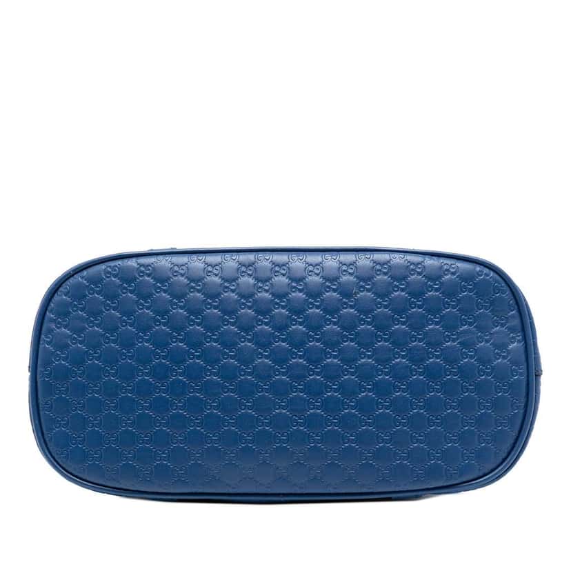 Gucci Mini Microguccissima Dome Satchel Blue Leather Good condition - Inside View