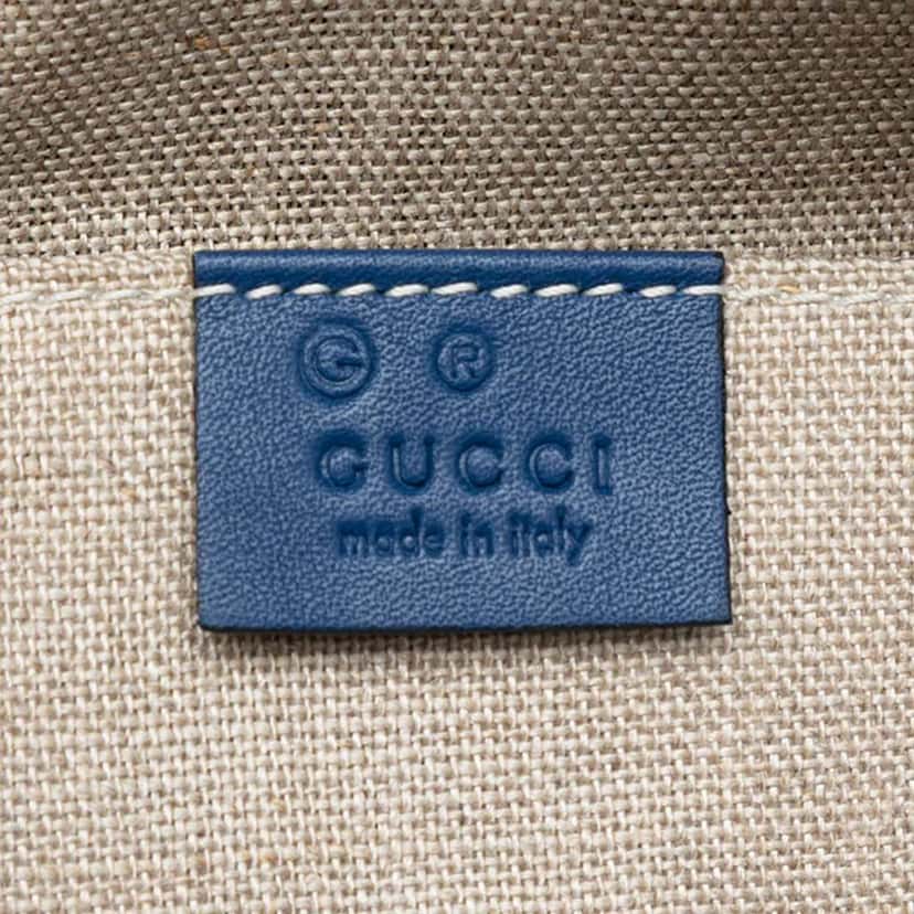Gucci Mini Microguccissima Dome Satchel Blue Leather Good condition - Box View