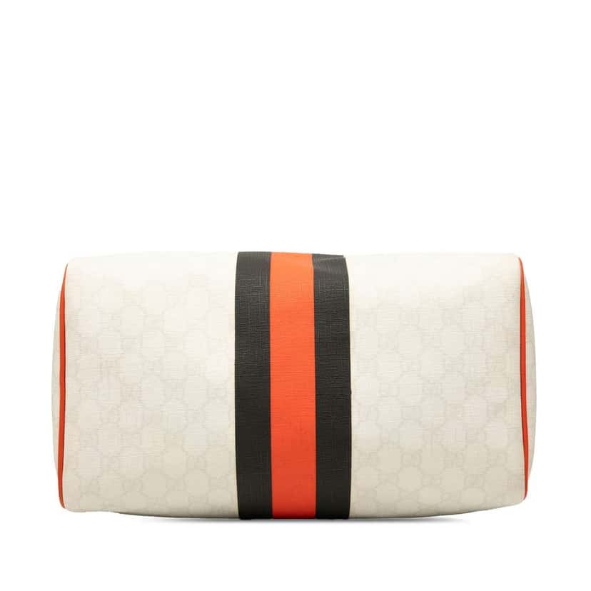 Gucci GG Supreme Joy Web Boston White Canvas Good condition - Inside View