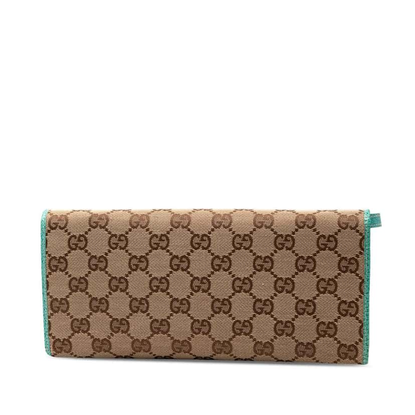 Gucci GG Canvas Bamboo Bar Crossbody Brown Canvas Good condition - Back View