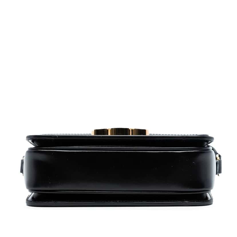 Celine Teen Shiny Calfskin Triomphe Crossbody Black Leather Good condition - Inside View