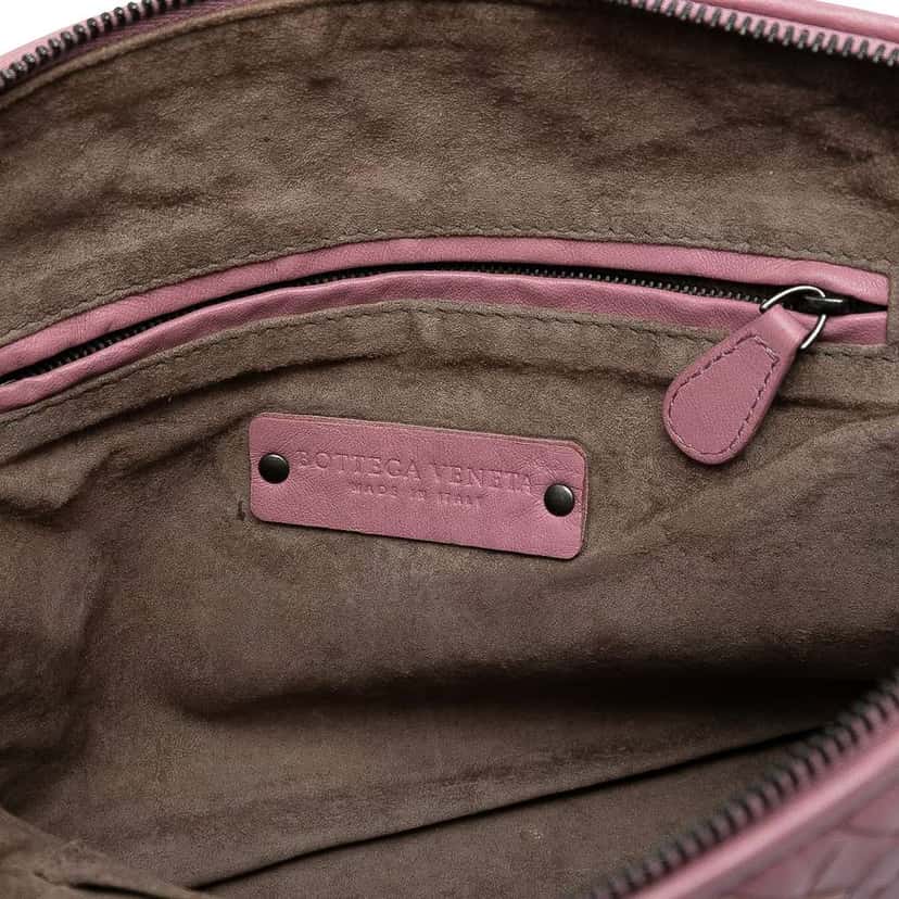 Bottega Veneta Nappa Intrecciato Nodini Crossbody Pink Leather Good condition - Box View