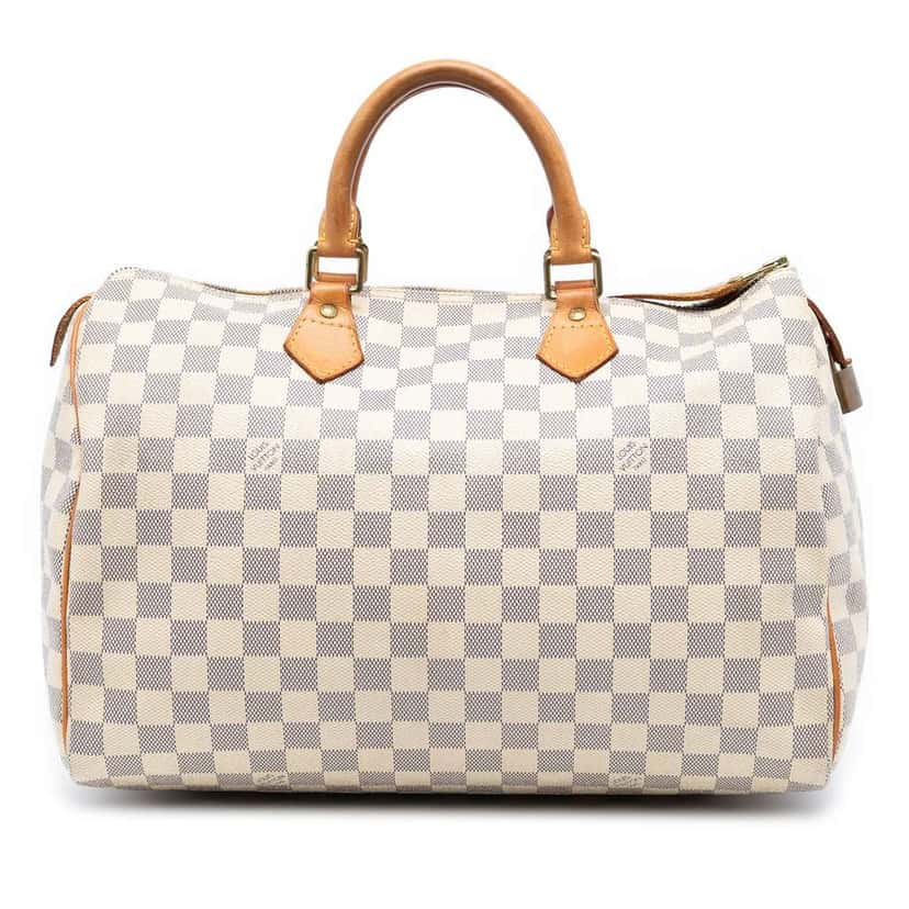 Louis Vuitton Damier Azur Speedy 35 White Good condition - Front View