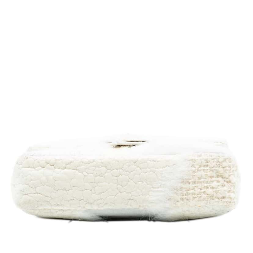 Chanel Medium Tweed and Mixed Medium Patchwork Single Flap White Tweed Good condition - Inside View