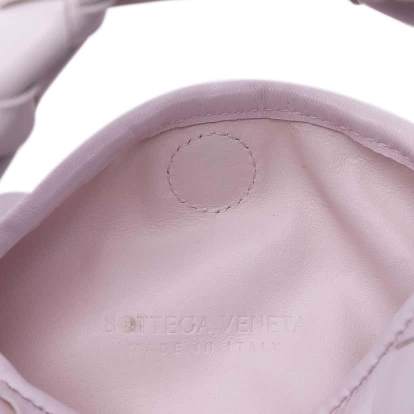Bottega Veneta Mini Calfskin Intrecciato Hop Satchel Pink Leather Very good condition - Box View