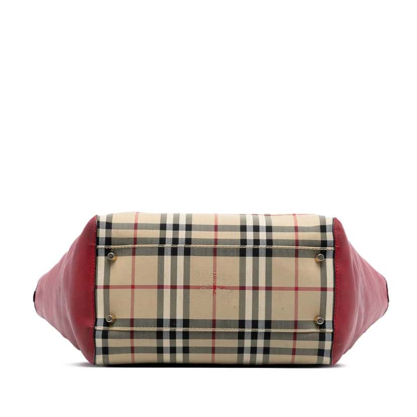Burberry Small Haymarket Check Canvas and Leather Canterbury Tote Brown Canvas Very good condition - Inside View
