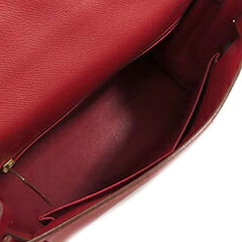 Hermès Courchevel Kelly Retourne 32 Red Leather Good condition - Model View