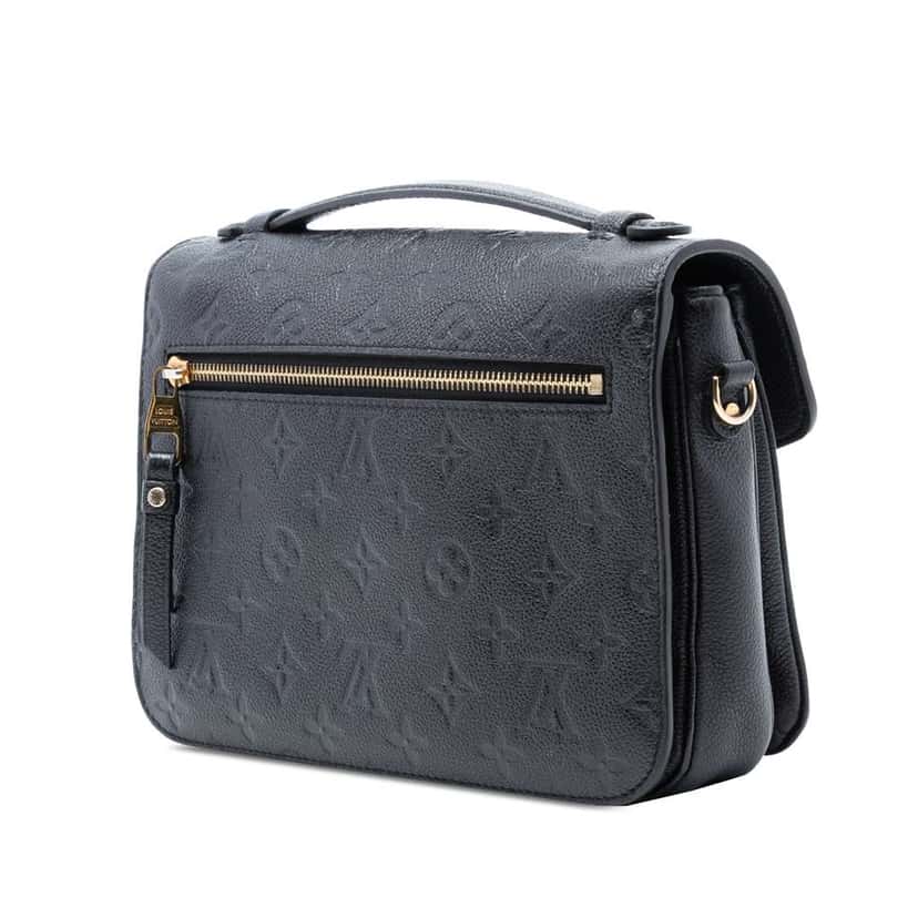 Louis Vuitton Monogram Empreinte Pochette Metis Black Leather Good condition - Back View