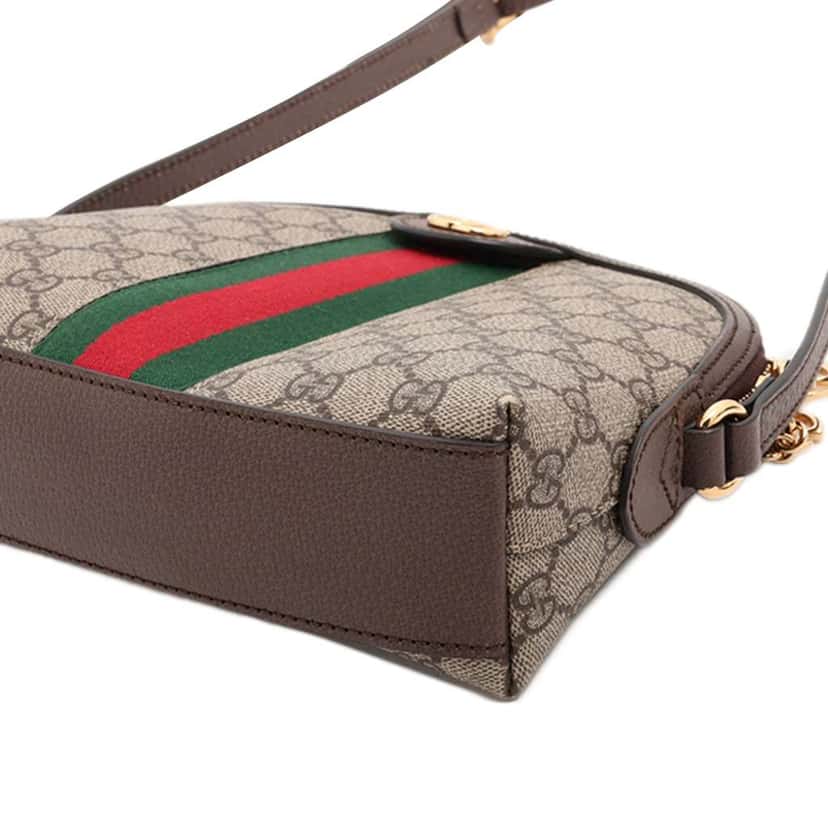 Gucci Small GG Supreme Ophidia Dome Crossbody Brown Canvas Good condition - Inside View