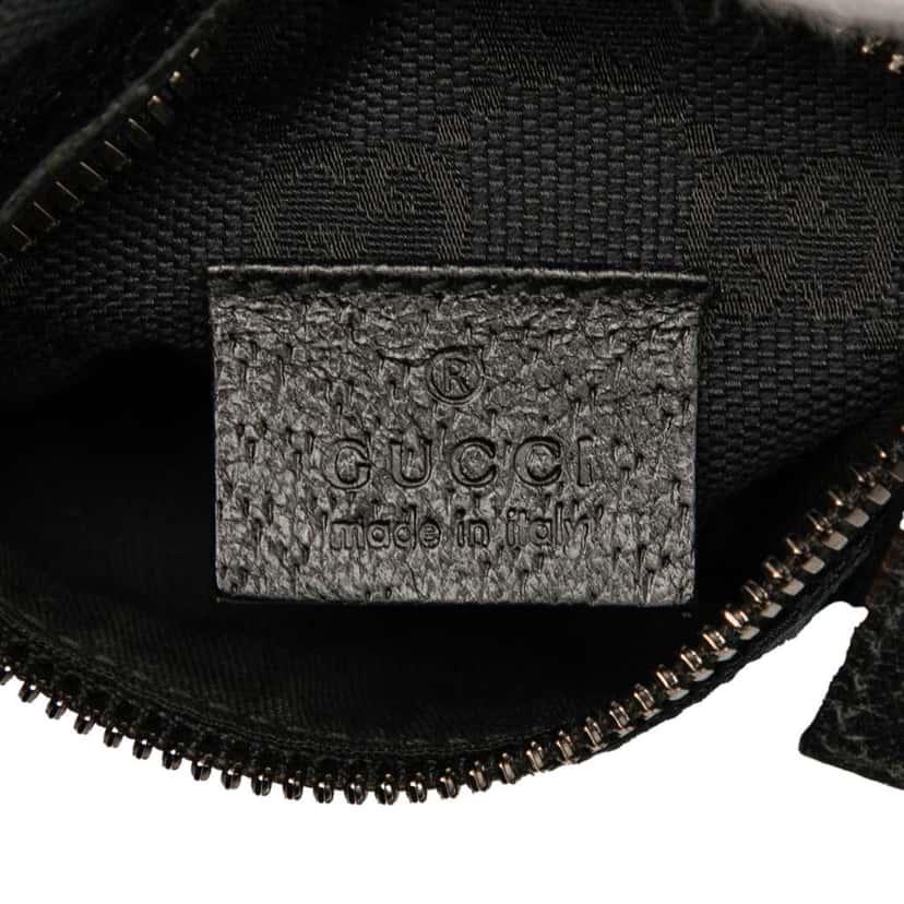 Gucci GG Canvas Double Pocket Belt Bag Black Canvas Good condition - Box View