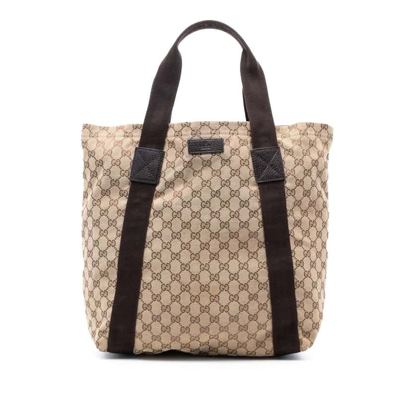 Gucci GG Canvas Tote Brown Canvas Good condition - Front View