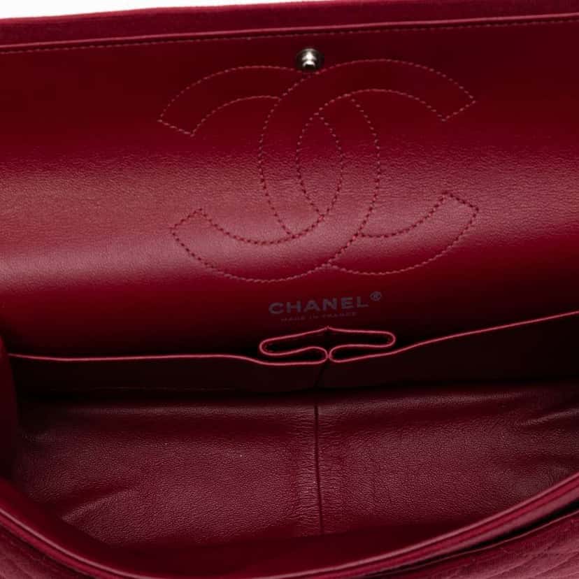Chanel Reissue 2.55 Quilted Jersey Double Flap 226 Red Cotton Good condition - Model View