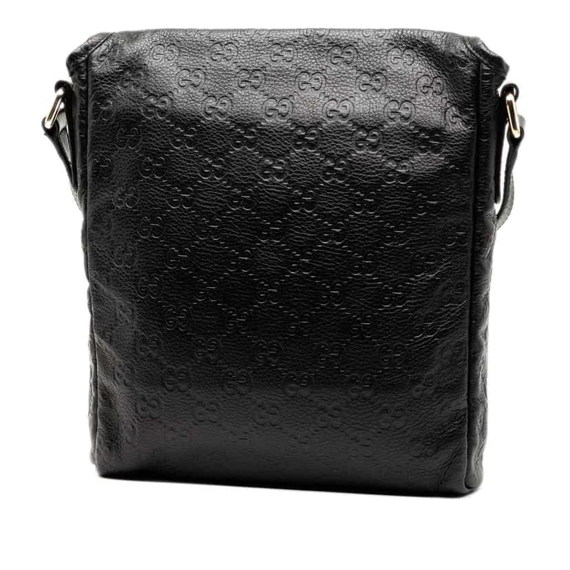 Gucci Guccissima Crossbody Black Leather Good condition - Back View