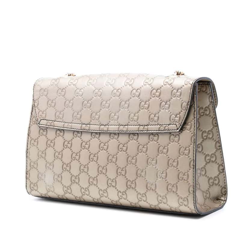 Gucci Medium Guccissima Emily Shoulder Bag Gold Leather Good condition - Back View