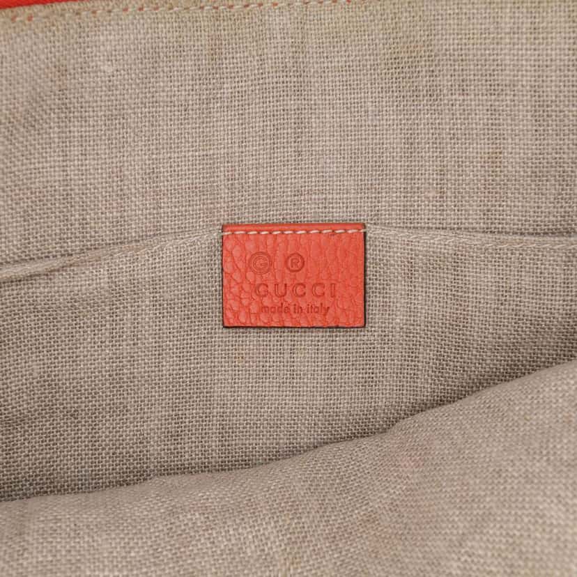 Gucci Calfskin Bamboo Tassel Clutch Orange Leather Good condition - Box View