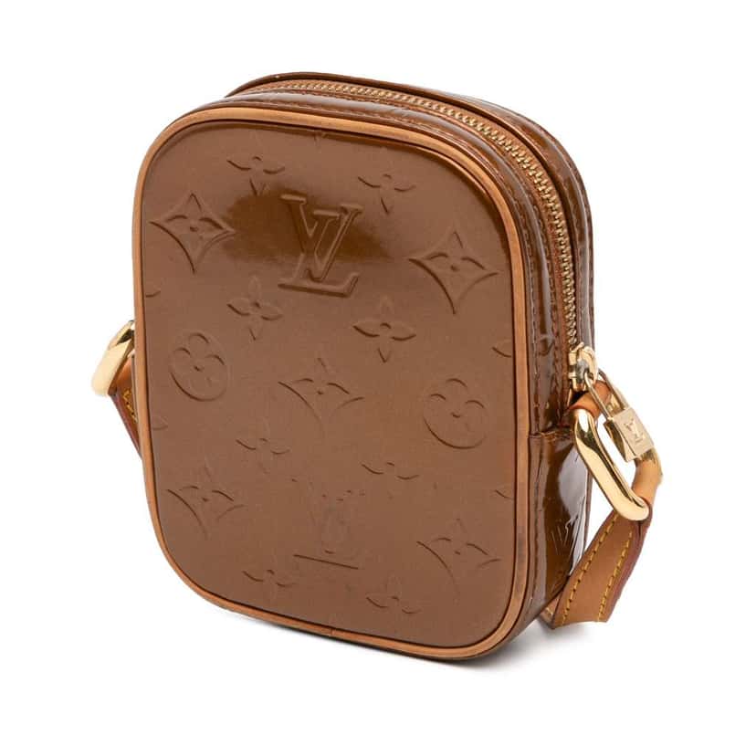 Louis Vuitton Monogram Vernis Christie PM Brown Leather Good condition - Back View