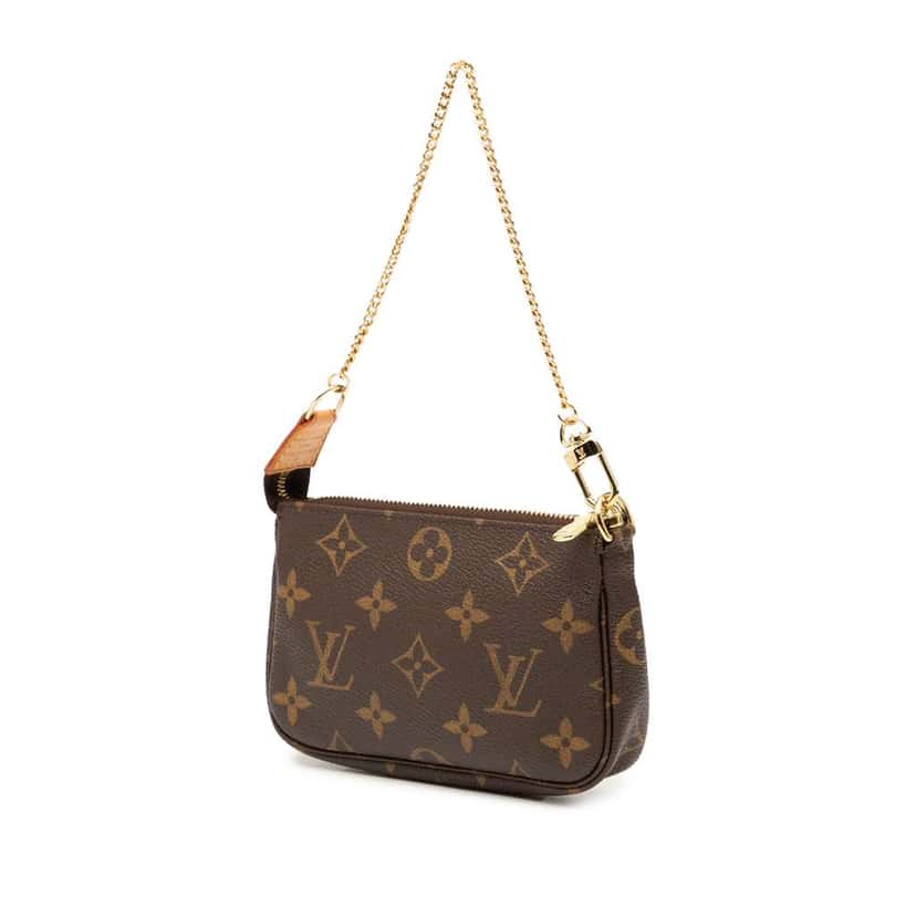 Louis Vuitton Monogram Mini Pochette Accessoires Brown Very good condition - Back View
