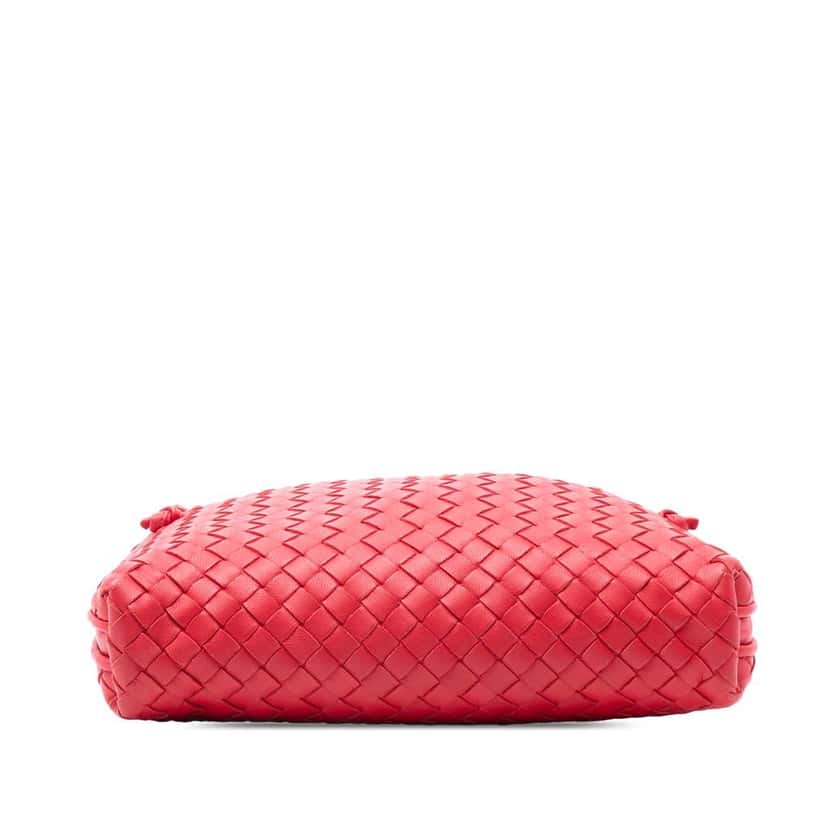 Bottega Veneta Nappa Intrecciato Nodini Crossbody Red Leather Good condition - Inside View