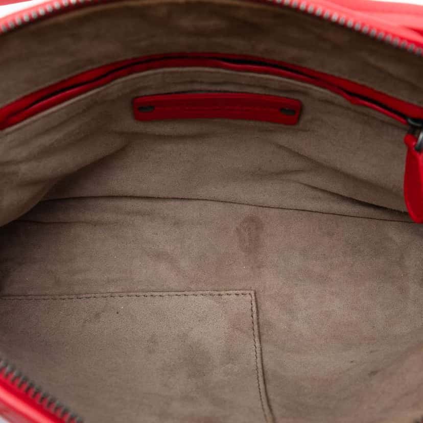 Bottega Veneta Nappa Intrecciato Nodini Crossbody Red Leather Good condition - Model View