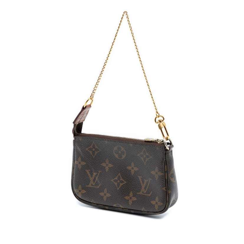 Louis Vuitton Monogram Mini Pochette Accessoires Brown Very good condition - Back View