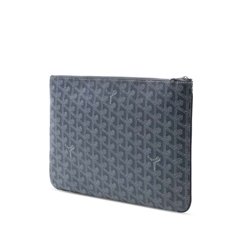 Goyard Goyardine Senat MM Grey Canvas Good condition - Back View