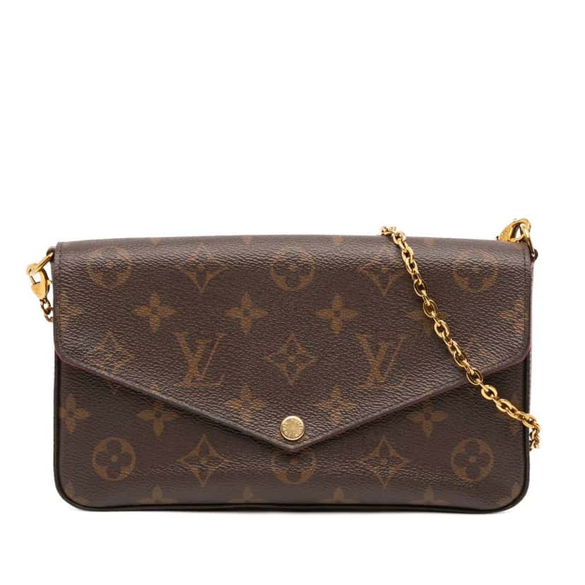 Louis Vuitton Monogram Pochette Felicie Brown Good condition - Front View