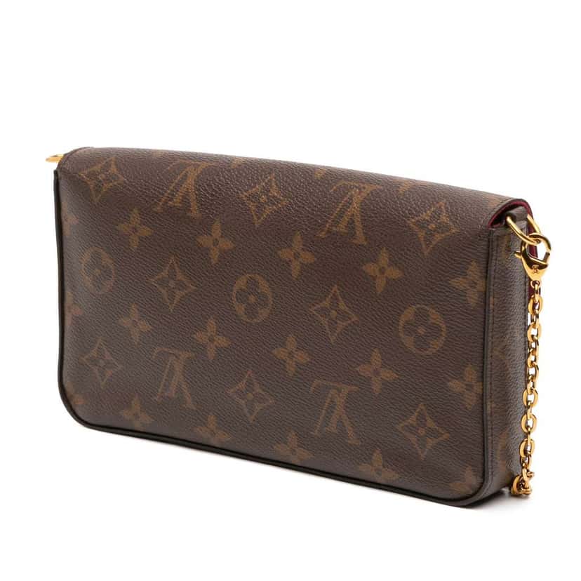 Louis Vuitton Monogram Pochette Felicie Brown Good condition - Back View