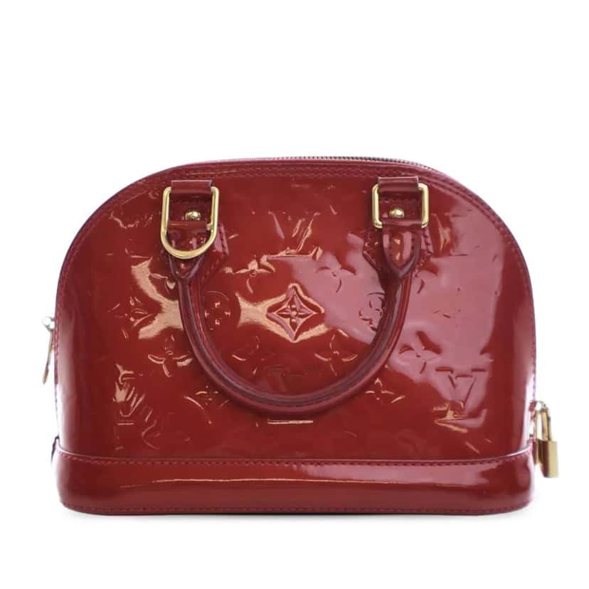 Louis Vuitton Monogram Vernis Alma BB Red Leather Good condition - Back View