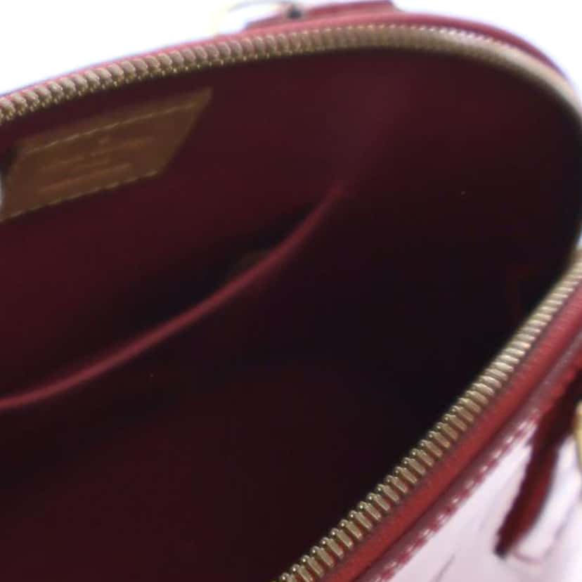 Louis Vuitton Monogram Vernis Alma BB Red Leather Good condition - Box View