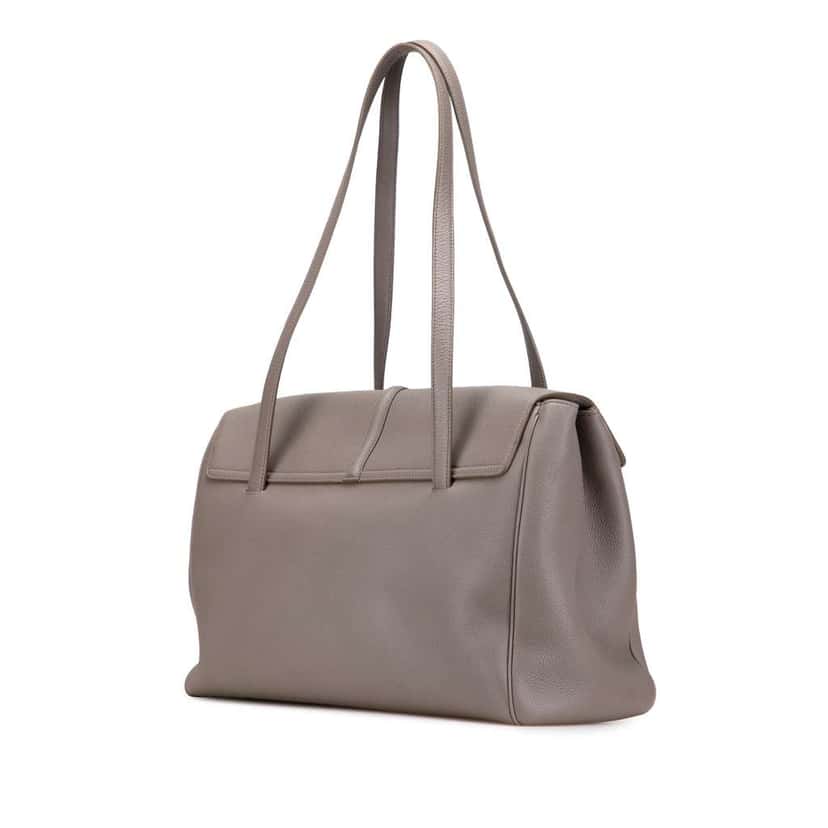 Celine Medium Leather Soft 16 Shoulder Bag Grey Leather Good condition - Back View