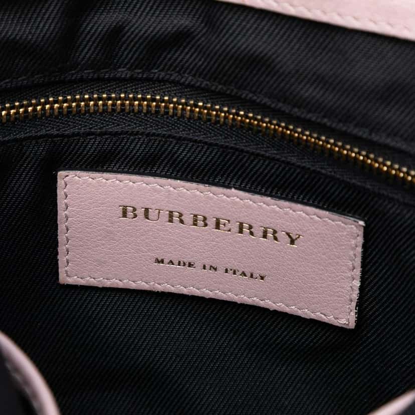 Burberry Small Haymarket Check Trimmed Leather Dickens Crossbody Pink Leather Very good condition - Box View