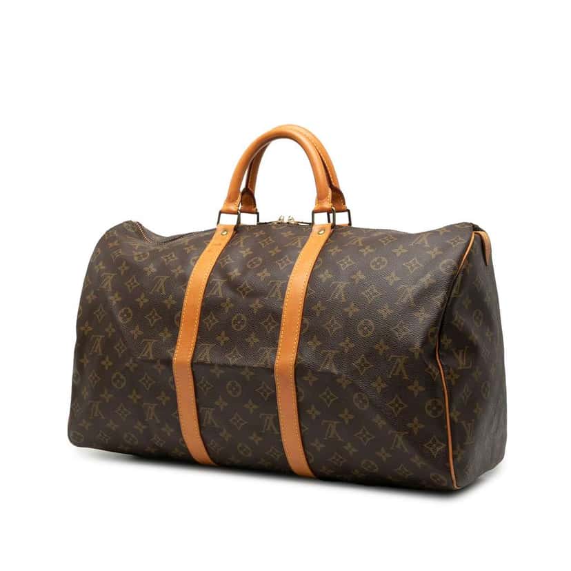 Louis Vuitton Monogram Keepall 50 Brown Good condition - Back View