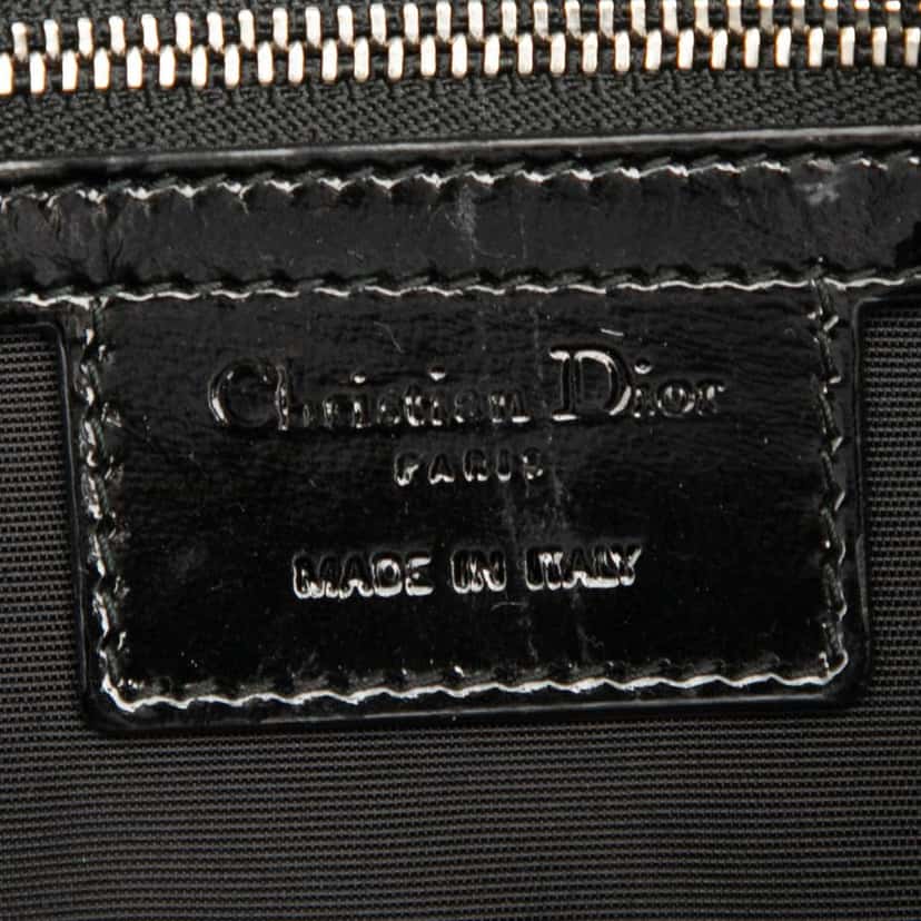 Dior Patent Cannage Panarea Clutch Black Leather Good condition - Box View