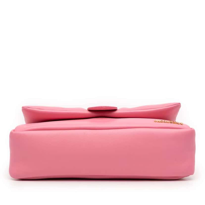 Jacquemus Padded Lambskin Le Bambimou Satchel Pink Leather Good condition - Inside View