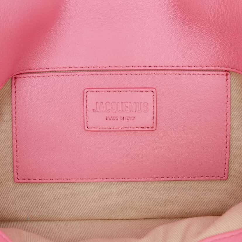 Jacquemus Padded Lambskin Le Bambimou Satchel Pink Leather Good condition - Box View