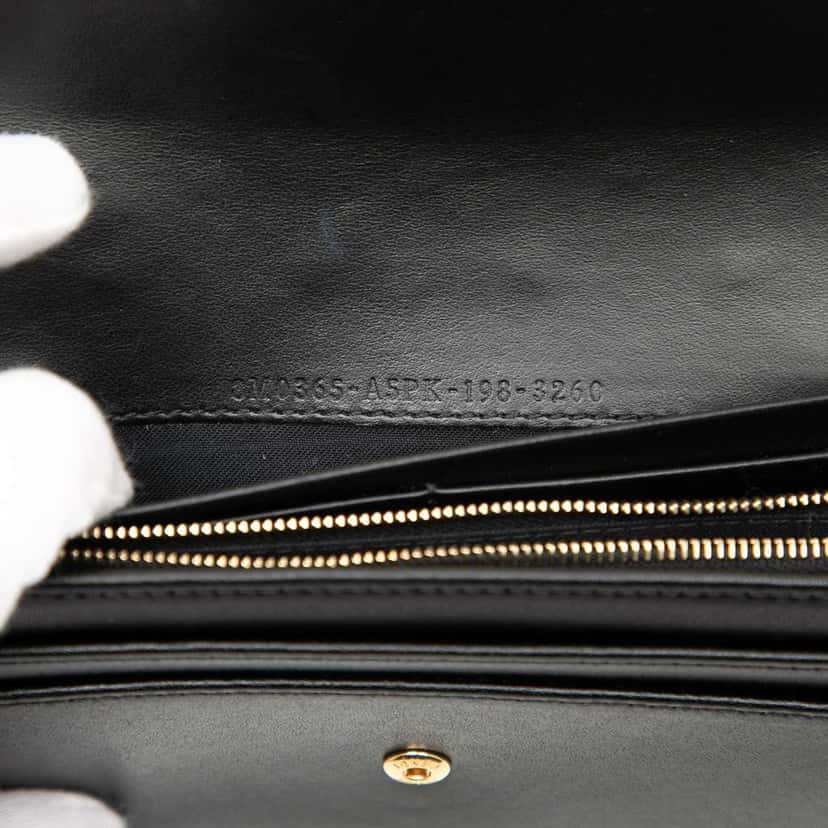 Fendi Studded Leather F is Fendi Continental Envelope Wallet On Chain Black Leather Good condition - Box View