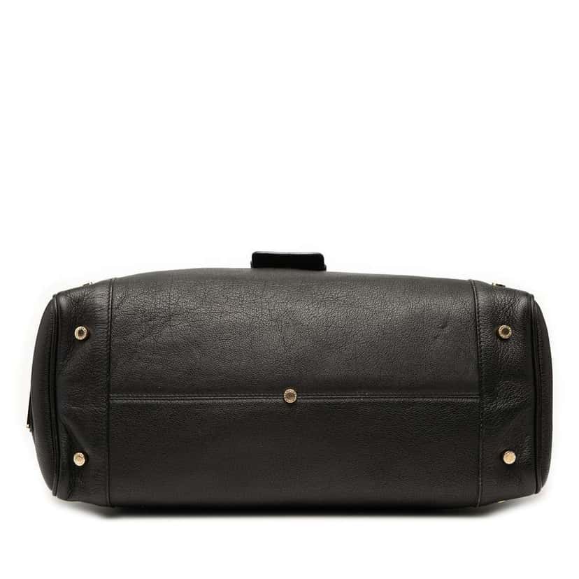Bvlgari Leather Tote Black Leather Good condition - Inside View