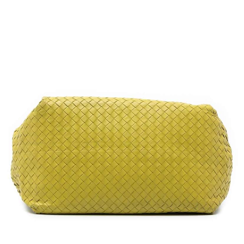 Bottega Veneta Nappa Intrecciato Parachute Tote Yellow Leather Good condition - Inside View