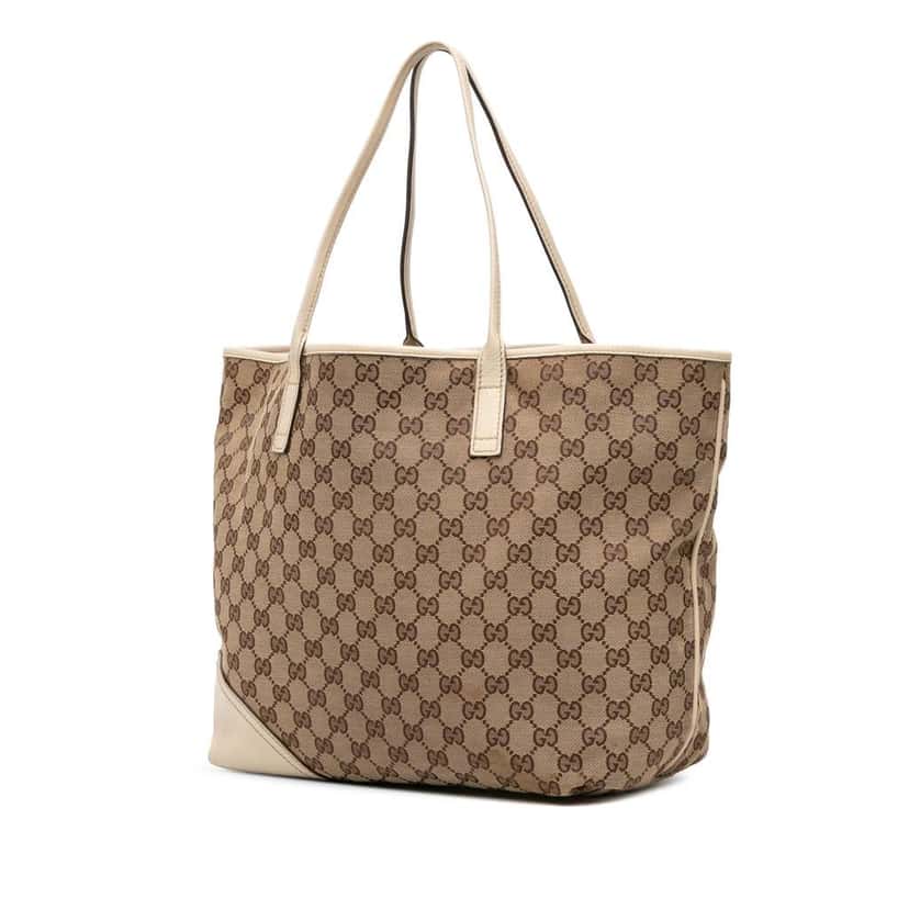 Gucci Large GG Canvas New Britt Tote Brown Canvas Good condition - Back View