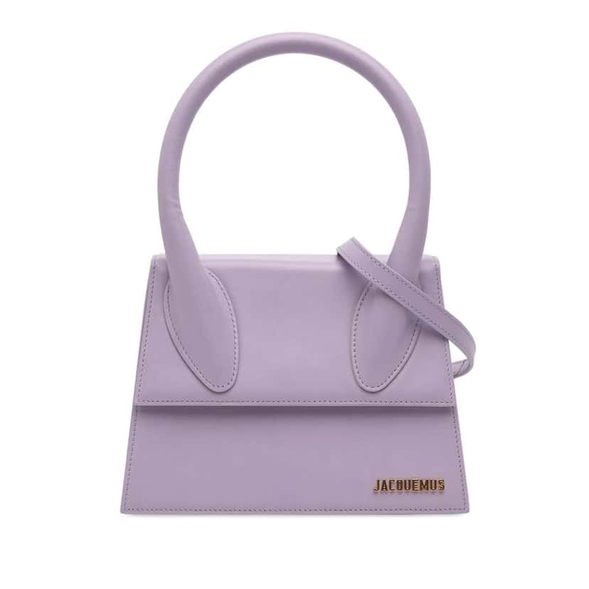 Jacquemus Smooth Calfskin Le Grand Chiquito Purple Leather Good condition - Front View