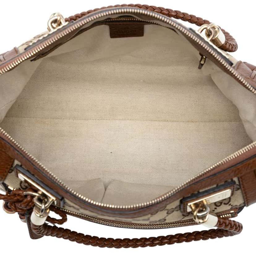 Gucci GG Canvas Bella Satchel Brown Canvas Good condition - Model View