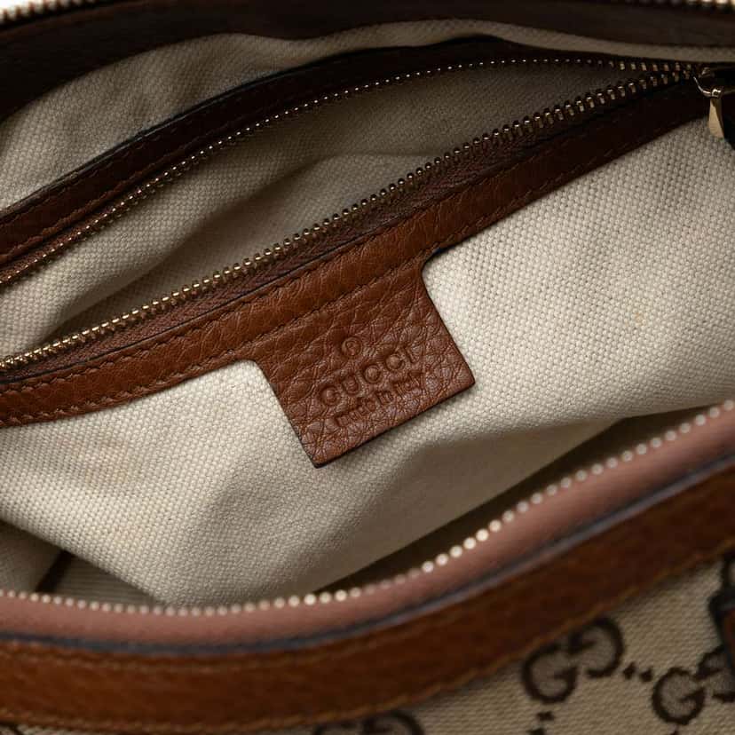 Gucci GG Canvas Bella Satchel Brown Canvas Good condition - Box View
