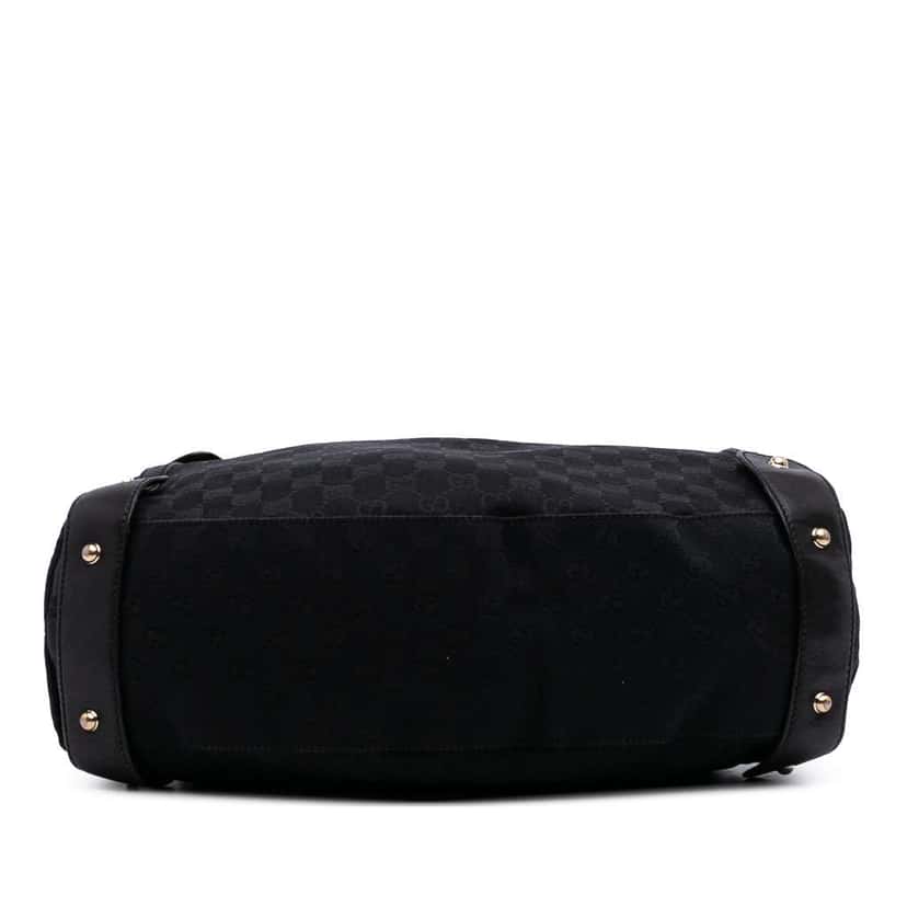 Gucci GG Canvas Horsebit Pelham Shoulder Bag Black Canvas Good condition - Inside View