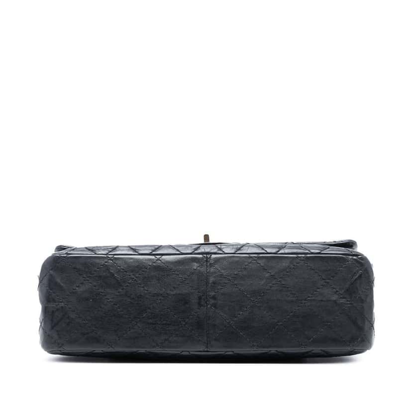 Chanel Reissue 2.55 Aged Calfskin Double Flap 226 Black Leather Good condition - Inside View