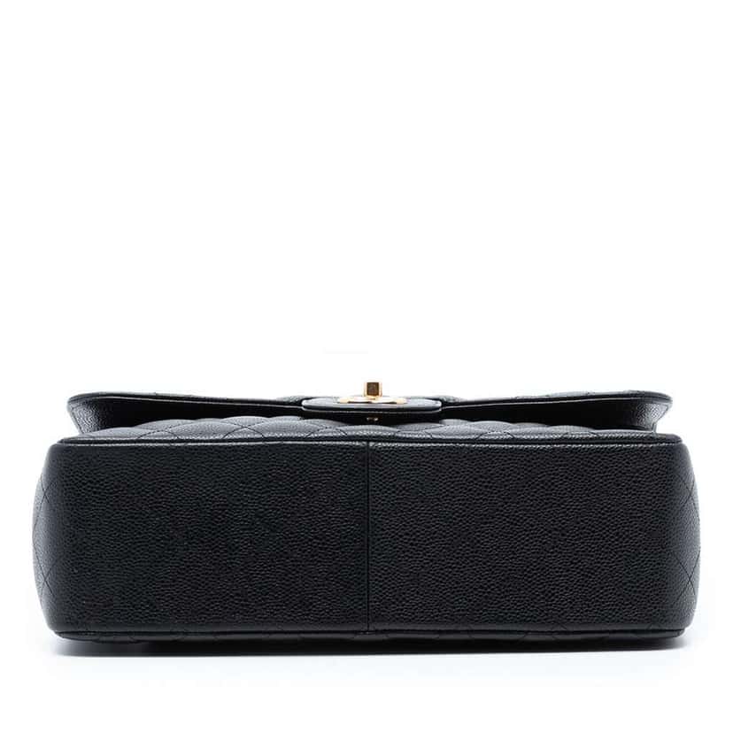 Chanel Jumbo Classic Caviar Double Flap Black Leather Good condition - Inside View